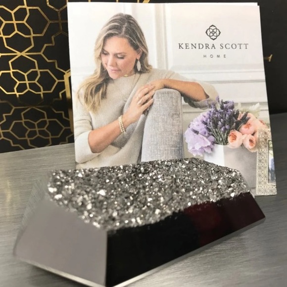 NWT Kendra Scott Antique Silv Acrylic Platinum Box - Picture 6 of 9